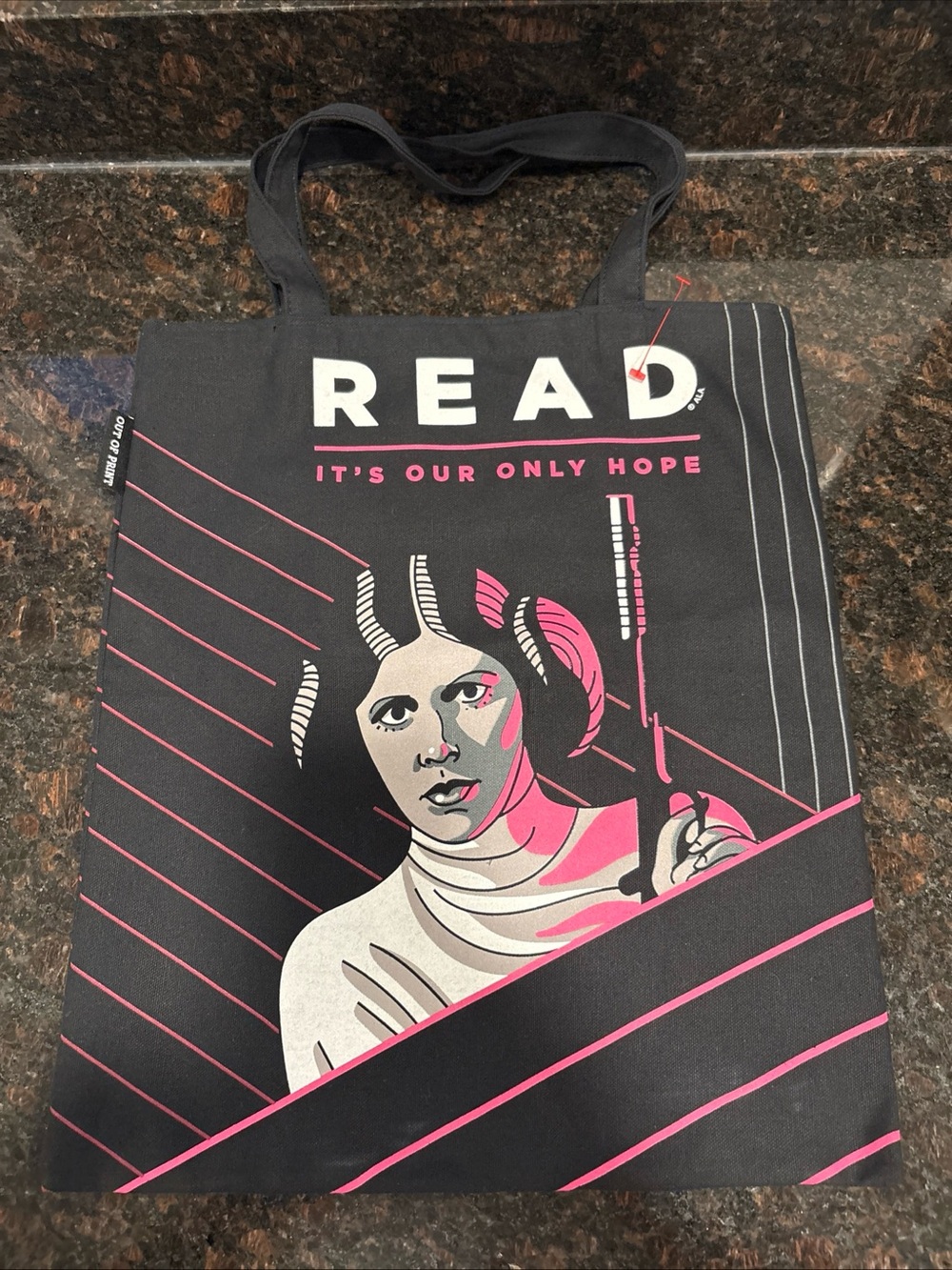 Star Wars Princess Leia READ Tote Bag by Out Of Print Rare NWOT